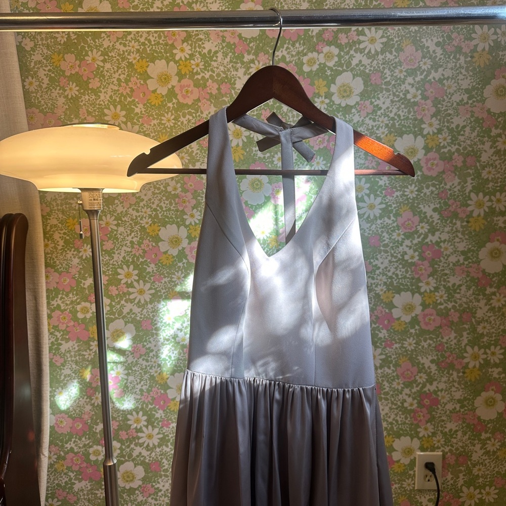 WHIT Light Blush Halter Maxi Dress - Romantic Evening Gown - Picture 6 of 6